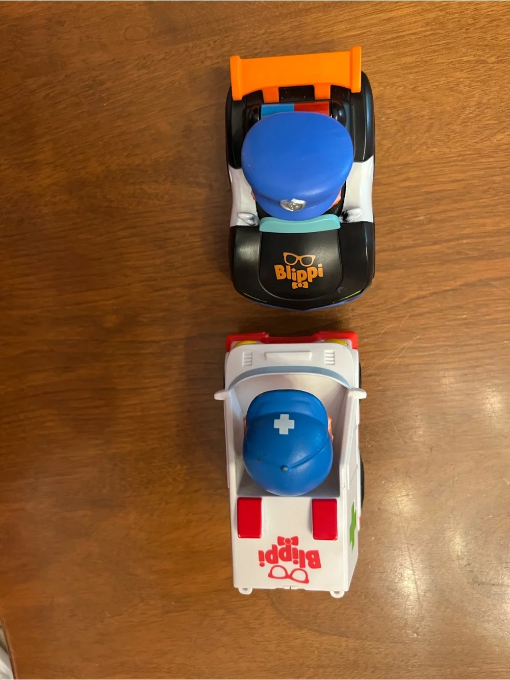 Blippi 2 Rescue Vehicles ambulance and police car Toy Set